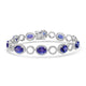 17.69tct Tanzanite Bracelets with 2.43tct Diamond set in 14K White Gold