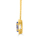 1.70ct Sapphire Necklaces with 0.16tct diamonds set in 14KT yellow gold