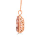 20.79ct Morganite Pendant with 0.65tct Diamonds set in 14K Rose Gold