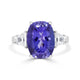 5.9 Tanzanite Rings with 0.71tct Diamond set in 18K White Gold