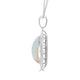 13.86ct Opal Pendant with 1.23tct Diamonds set in 14K White Gold