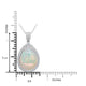 8.37ct Opal Pendant with 0.74tct Diamonds set in 14K White Gold