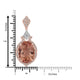 16.16ct  Morganite Pendants with 0.58tct Diamond set in 14K Two Tone Gold