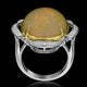 11.71ct Opal Ring with 0.29tct Diamonds set in 14K Two Tone Gold