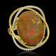 9.69ct Opal Ring with 0.21tct Diamonds set in 14K Yellow Gold