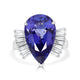 8.58 Tanzanite Rings with 0.48tct Diamond set in 14K White Gold