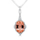 27.3 Morganite Necklaces with 1.81tct Diamond set in 14K Two Tone Gold