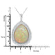 16.04ct Opal Pendant with 1.12tct Diamonds set in 14K White Gold