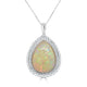 16.04ct Opal Pendant with 1.12tct Diamonds set in 14K White Gold