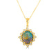 1.65ct Opal Pendant with 0.12tct Diamonds set in 14K Yellow Gold