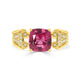 1.9 Rubellite Rings with 0.15tct Diamond set in 14K Yellow Gold