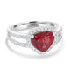 2.01ct Rubellite Ring with 0.43tct Diamonds set in 14K White Gold