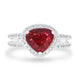 2.01ct Rubellite Ring with 0.43tct Diamonds set in 14K White Gold