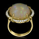 11.26ct Opal Ring with 0.44tct Diamonds set in 14K Yellow Gold