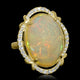 11.26ct Opal Ring with 0.44tct Diamonds set in 14K Yellow Gold