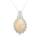 15ct Opal Pendant with 0.59tct Diamonds set in 14K White Gold