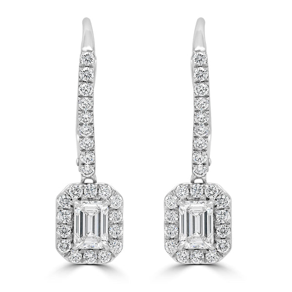 0.66tct Diamond Earring with 0.5tct Diamonds set in 950 Platinum