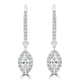 0.62tct Diamond Earring with 0.5tct Diamonds set in 950 Platinum