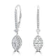 0.62tct Diamond Earring with 0.5tct Diamonds set in 950 Platinum