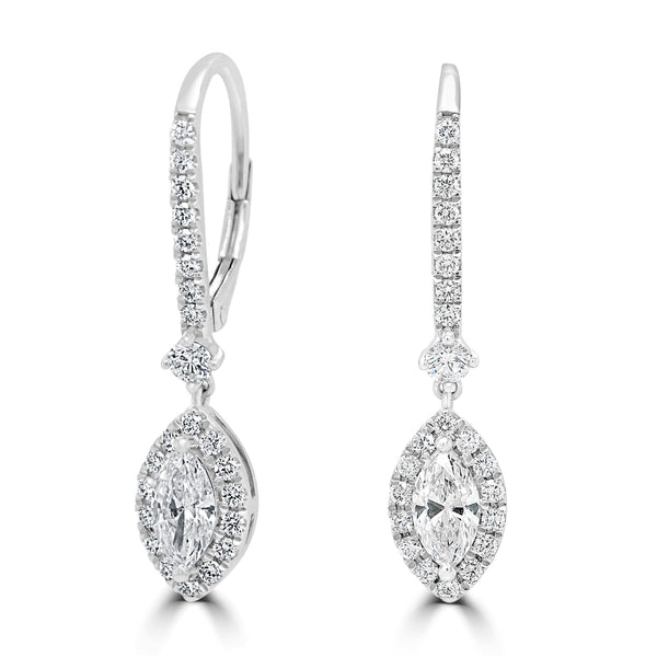 0.62tct Diamond Earring with 0.5tct Diamonds set in 950 Platinum