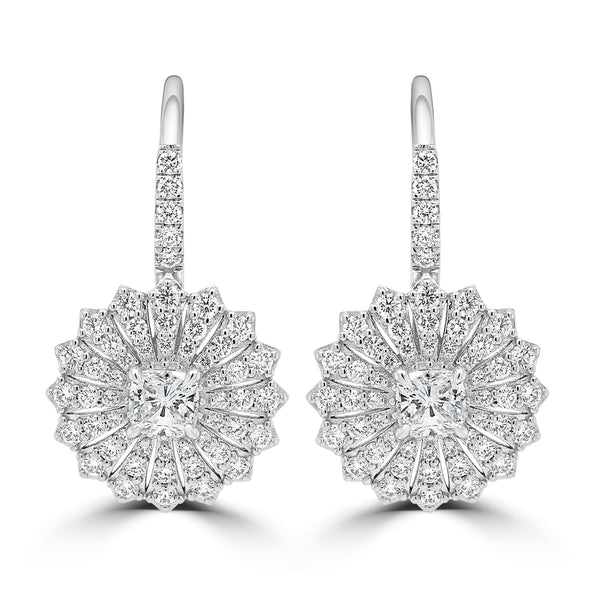 0.66tct Diamond Earring with 0.89tct Diamonds set in 18K White Gold