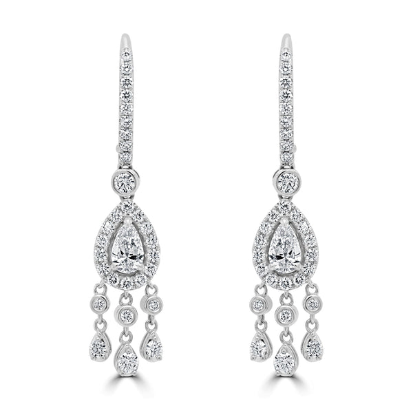 0.6tct Diamond Earring with 0.99tct Diamonds set in 18K White Gold