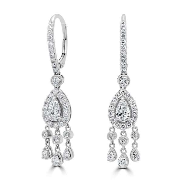 0.6tct Diamond Earring with 0.99tct Diamonds set in 18K White Gold