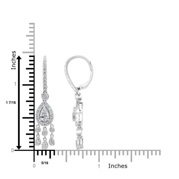 0.6tct Diamond Earring with 0.99tct Diamonds set in 18K White Gold