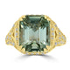 7.15ct Tourmaline Rings with 0.51tct Diamond set in 18K Yellow Gold