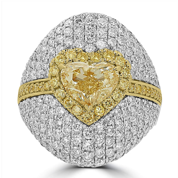 2.02ct Diamond Rings with 2.86tct Diamond set in 18K Two Tone Gold