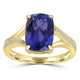 3.421ct Tanzanite Rings with 0.116tct Diamond set in 18K Yellow Gold