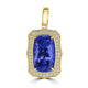 6.612ct Tanzanite Pendants with 0.239tct Diamond set in 18K Yellow Gold