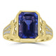 4.73ct Tanzanite Rings with 0.227tct Diamond set in 18K Yellow Gold