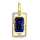 4.73ct Tanzanite Pendants with 0.137tct Diamond set in 18K Yellow Gold