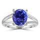 3.45ct Tanzanite Rings with 0.083tct Diamond set in 18K White Gold