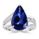 5.746ct Tanzanite Rings with 0.132tct Diamond set in 18K White Gold