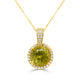 2.86ct Sphene Pendant with 0.16tct Diamonds set in 14K Yellow Gold