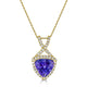 1.81ct Tanzanite Pendant with 0.15tct diamonds set in 14K yellow gold