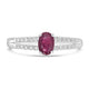 0.69ct   Ruby Rings with 0.13tct Diamond set in 14K White Gold