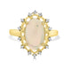 2.96Ct Opal Ring 0.12Tct Diamonds Set In 14Kt Yellow Gold