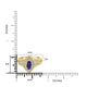 0.67ct Tanzanite Rings with 0.49tct Diamond set in 14K Yellow Gold