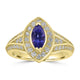 0.67ct Tanzanite Rings with 0.49tct Diamond set in 14K Yellow Gold