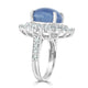 16.17ct Star Sapphire Ring with 2.33tct Diamonds set in Platinum 900