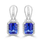 5.32ct Tanzanite Earring with 0.56ct Diamonds set in 14K White Gold