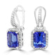 5.32ct Tanzanite Earring with 0.56ct Diamonds set in 14K White Gold