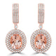 7.02ct Morganite Earring with 1.97ct Diamonds set in 14K Rose Gold