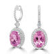 16.18ct Kunzite Earring with 1.79ct Diamonds set in 14K White Gold