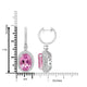 16.18ct Kunzite Earring with 1.79ct Diamonds set in 14K White Gold