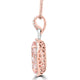 10.95ct Morganite Pendant with 0.67ct Diamonds set in 14K Two Tone