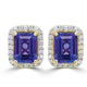 4.33ct Tanzanite Earring with 0.441ct Diamonds set in 14K Yellow Gold